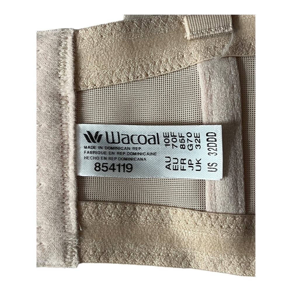 Wacoal bra 854119 Red Carpet Convertible strapless tan 32DDD 32F MISSING STRAPS - Picture 3 of 4